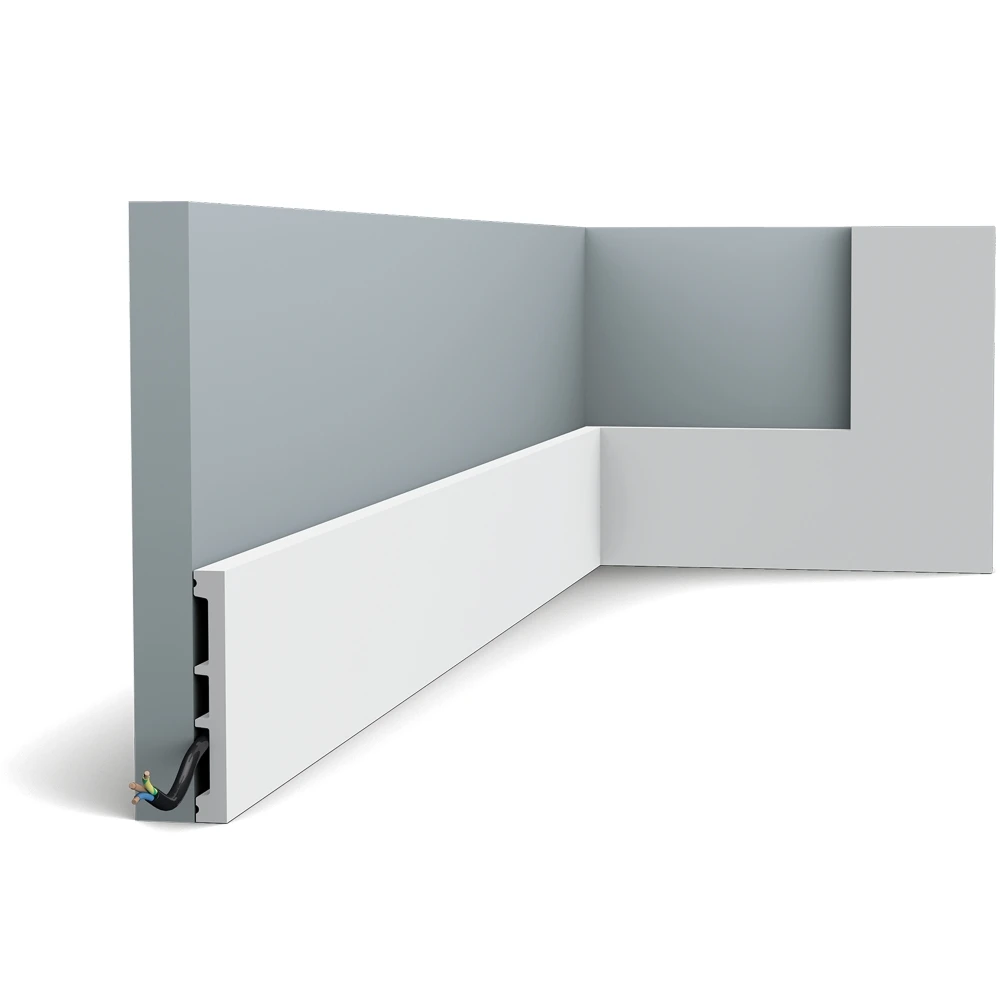 Плинтус Orac Decor (2000x102x13) Белый SX163 Square