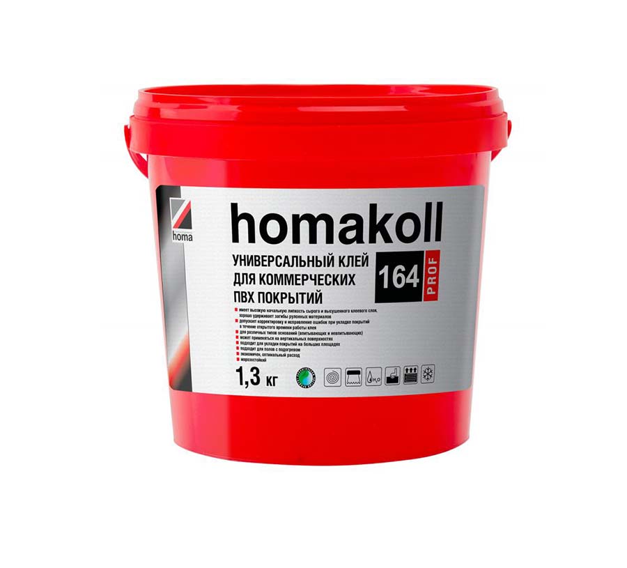 Клей Homakoll 164 Prof для ПВХ-покрытий 1.3 кг