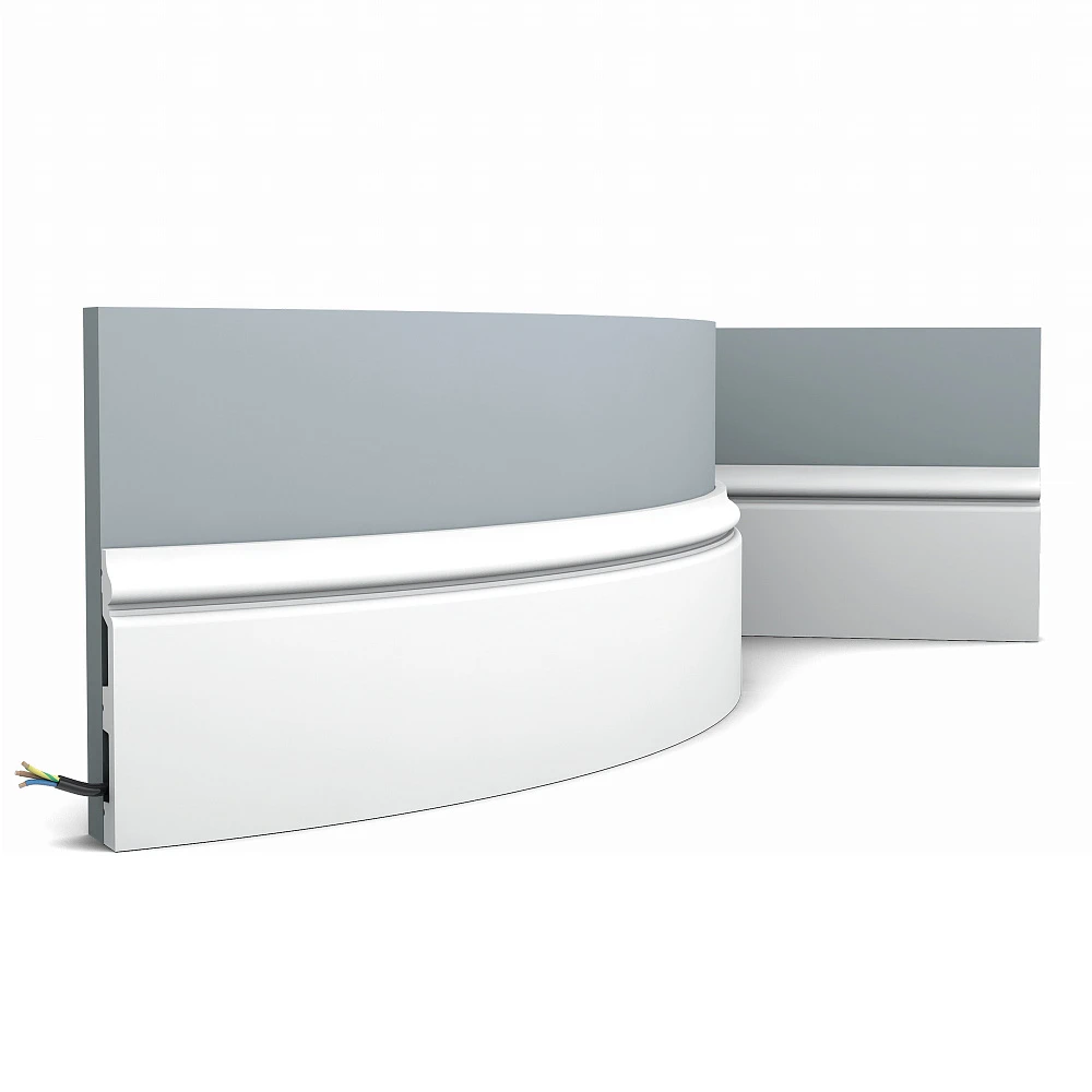 Гибкий плинтус Orac Decor (2000x138x18) Белый SX118F Contour