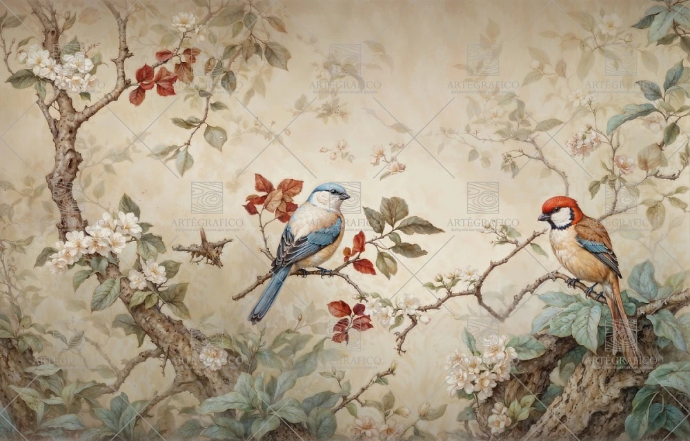 Фреска Artegrafico Chinoiserie birds AG-CB-001