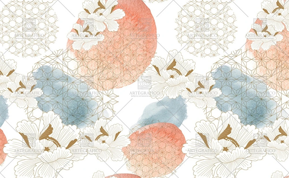 Фреска Artegrafico Geo Flowers AG-GF-009